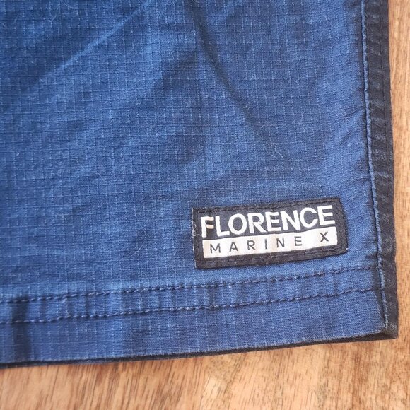Florence Marine X Shorts Mens 32 Navy Blue Drawstring Ripstop Pocket Athletic - Picture 2 of 11